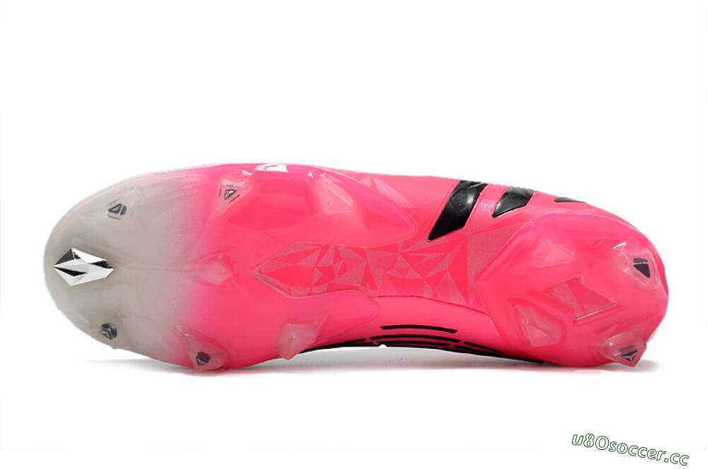 Men's Adidas Predator Edge.1 Low FG Firm Ground Low-Tops Football Boots - White/Pink 6