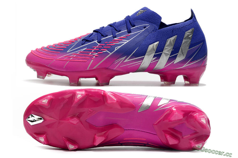 Men's Adidas Predator Edge.1 Low FG Firm Ground Low-Tops Football Boots - Purple/Pink 1