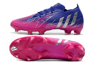 Men's Adidas Predator Edge.1 Low FG Firm Ground Low-Tops Football Boots - Purple/Pink