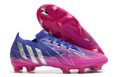 Men's Adidas Predator Edge.1 Low FG Firm Ground Low-Tops Football Boots - Purple/Pink