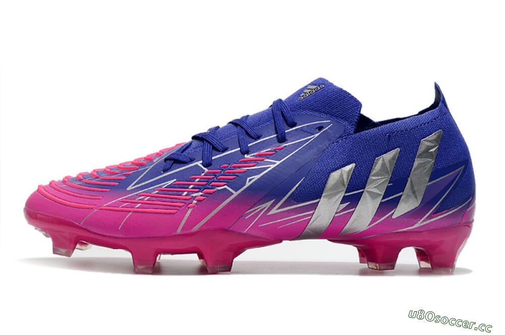 Men's Adidas Predator Edge.1 Low FG Firm Ground Low-Tops Football Boots - Purple/Pink 0