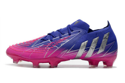 Men's Adidas Predator Edge.1 Low FG Firm Ground Low-Tops Football Boots - Purple/Pink