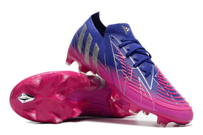 Men's Adidas Predator Edge.1 Low FG Firm Ground Low-Tops Football Boots - Purple/Pink