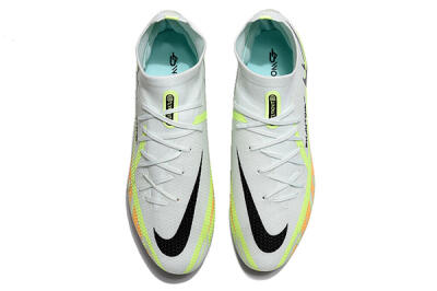 Men's Nike Phantom GT 2 DF Elite FG Firm Ground High-Tops Football Boots - White/Green