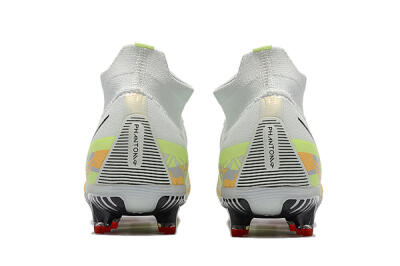 Men's Nike Phantom GT 2 DF Elite FG Firm Ground High-Tops Football Boots - White/Green