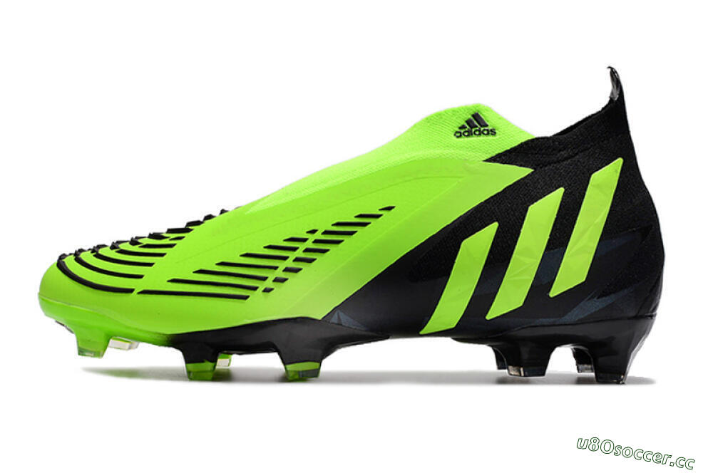 Men's Adidas Predator Edge Geometric+ FG Firm Ground High-Tops Football Boots - Green/Black 0