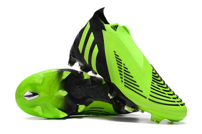 Men's Adidas Predator Edge Geometric+ FG Firm Ground High-Tops Football Boots - Green/Black