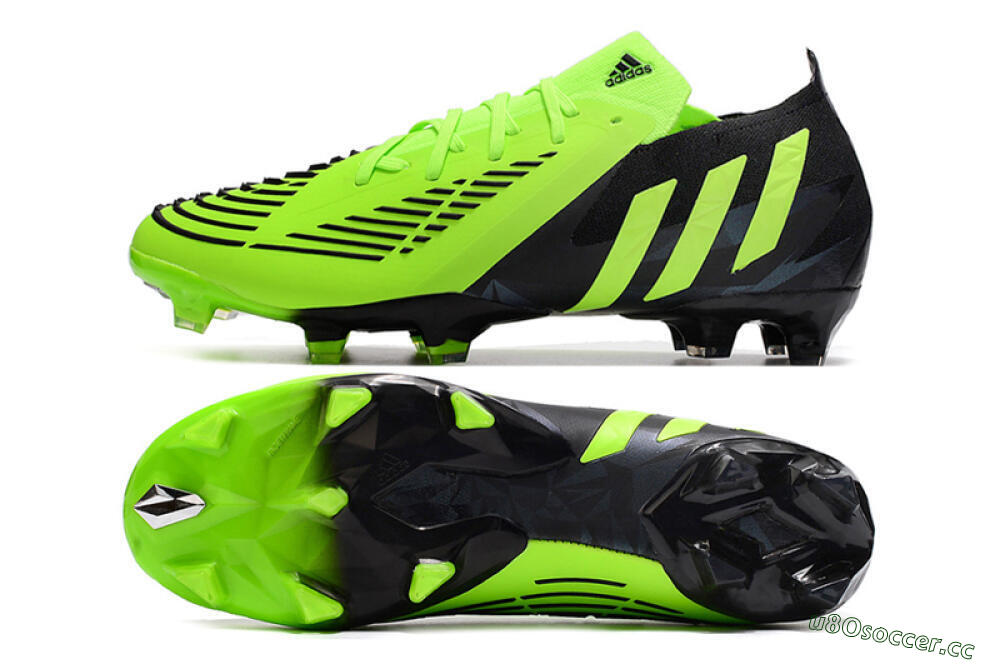 Men's Adidas Predator Edge.1 Low FG Firm Ground High-Tops Football Boots - Green/Black 1