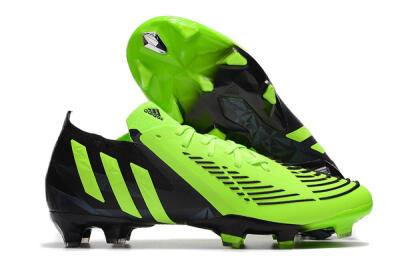 Men's Adidas Predator Edge.1 Low FG Firm Ground High-Tops Football Boots - Green/Black
