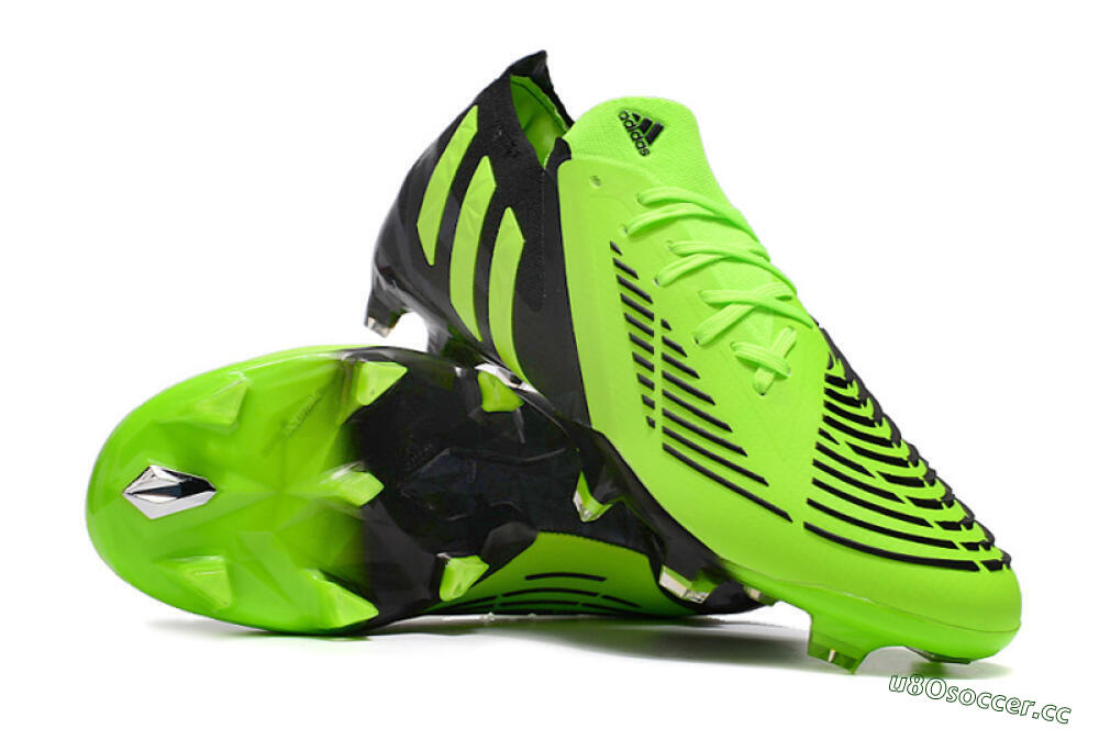 Men's Adidas Predator Edge.1 Low FG Firm Ground High-Tops Football Boots - Green/Black 3