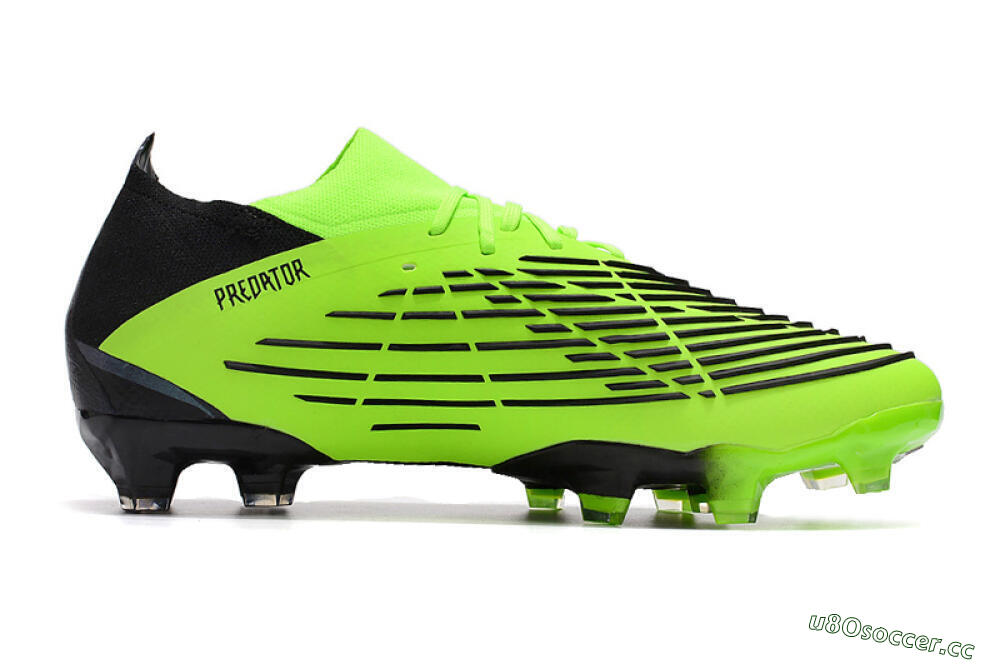 Men's Adidas Predator Edge.1 Low FG Firm Ground High-Tops Football Boots - Green/Black 4