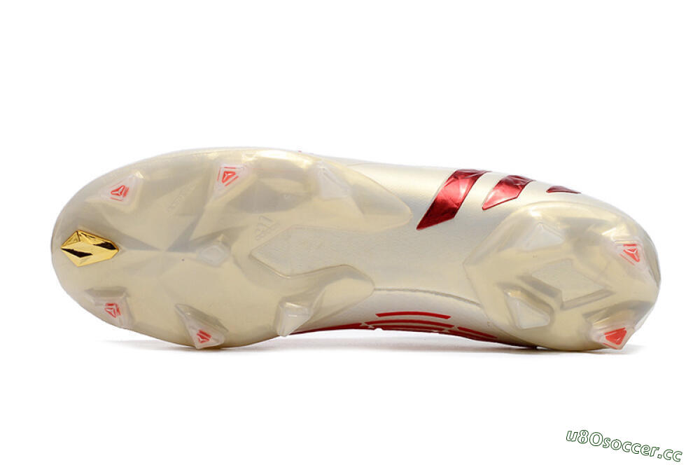 Men's Adidas Predator Edge.1 Low FG Firm Ground Low-Tops Football Boots - White/Red 7