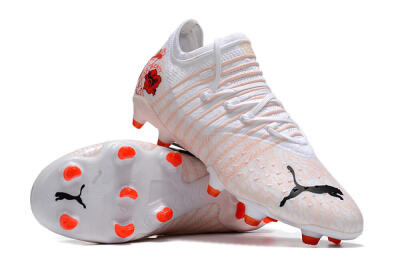 Men's Puma Future Z 1.4 Liberty FG Firm Ground Low-Tops Football Boots - White/Pink/Red