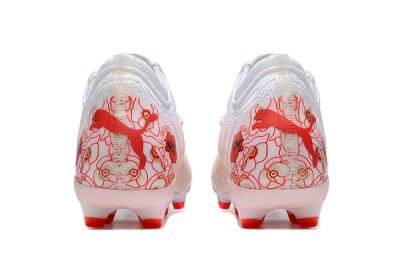 Men's Puma Future Z 1.4 Liberty FG Firm Ground Low-Tops Football Boots - White/Pink/Red