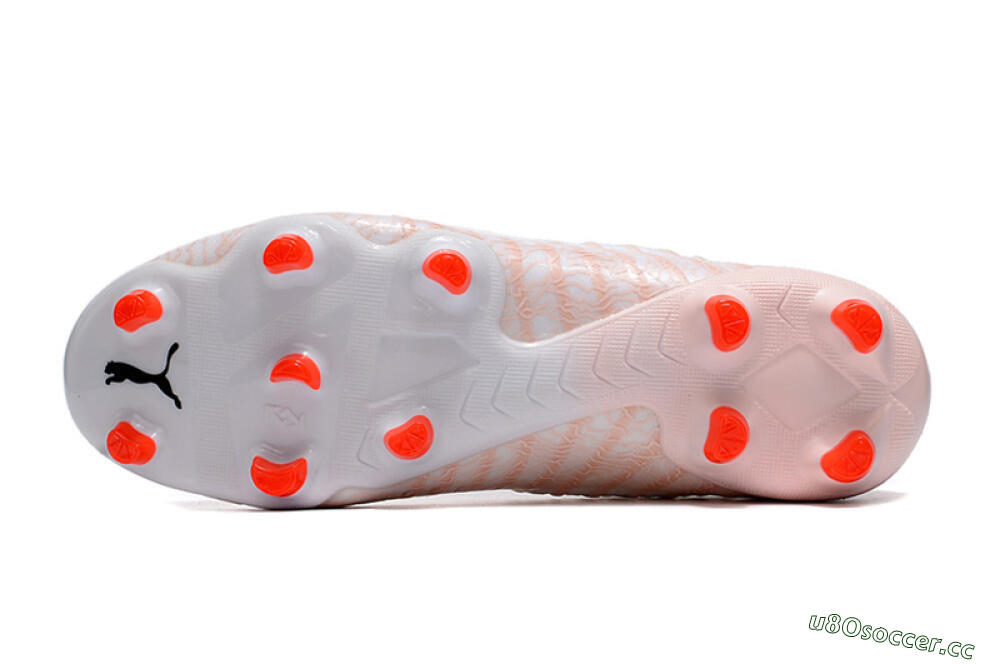 Men's Puma Future Z 1.4 Liberty FG Firm Ground Low-Tops Football Boots - White/Pink/Red 7