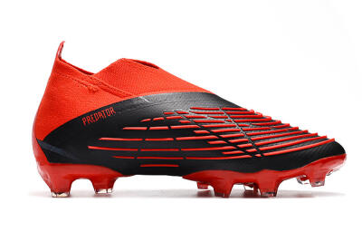 Men's Adidas Predator Edge Geometric+ FG Firm Ground High-Tops Football Boots - Red/Black/White