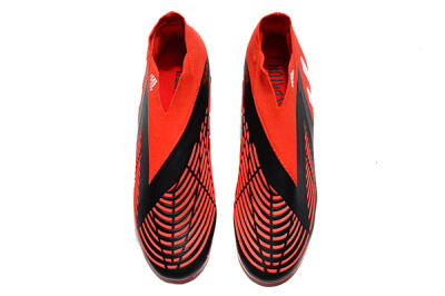 Men's Adidas Predator Edge Geometric+ FG Firm Ground High-Tops Football Boots - Red/Black/White
