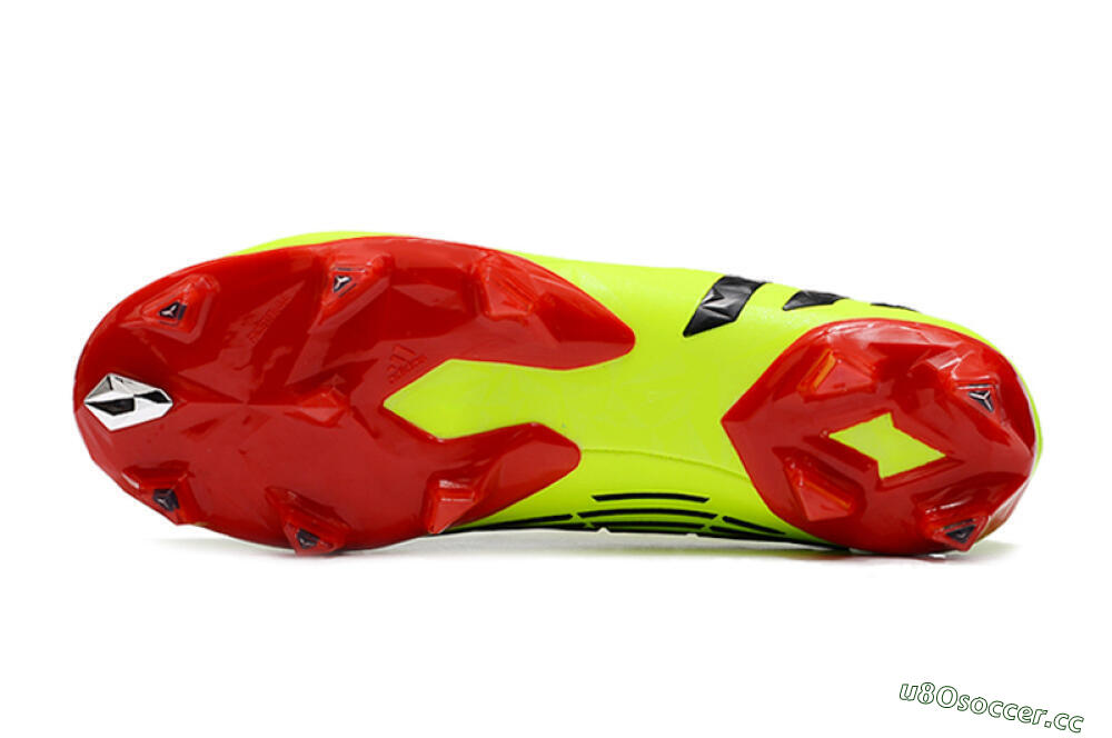 Men's Adidas Predator Edge Geometric.1 FG Firm Ground High-Tops Football Boots - Green/Red 7