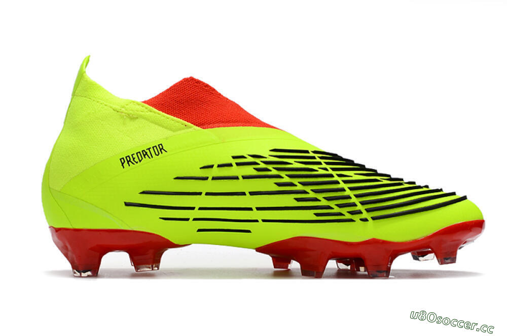 Men's Adidas Predator Edge Geometric+ FG Firm Ground High-Tops Football Boots - Green/Red 4