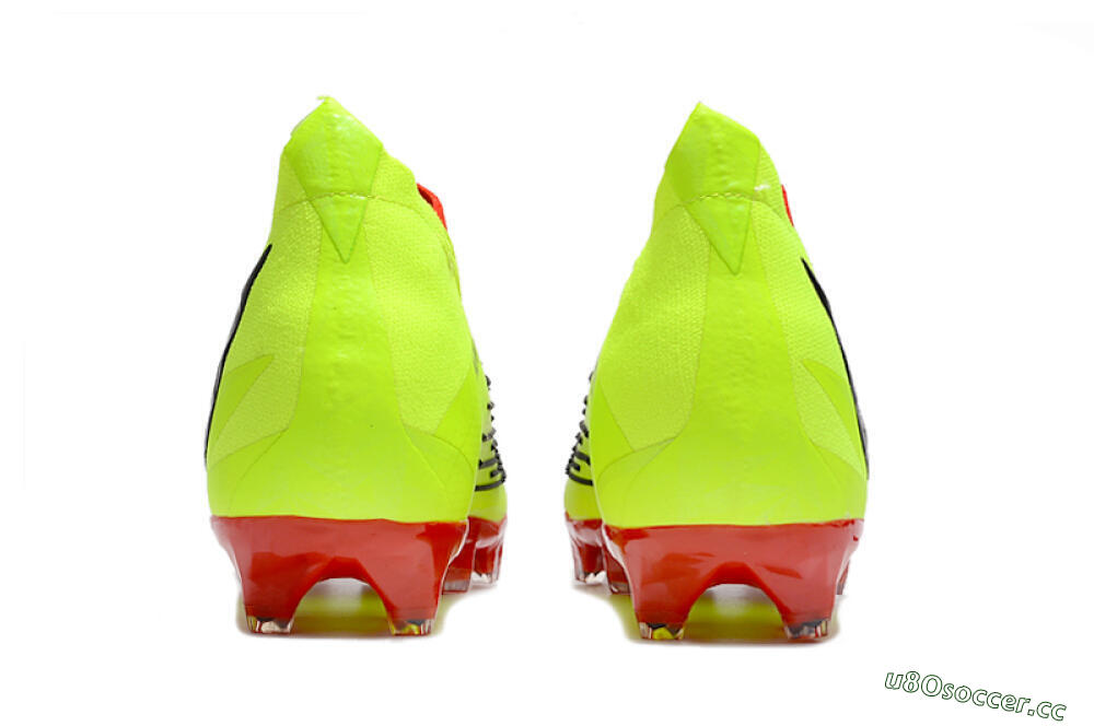 Men's Adidas Predator Edge Geometric+ FG Firm Ground High-Tops Football Boots - Green/Red 6