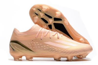 Men's Adidas X Speedportal.1 FG Firm Ground Low-Tops Football Boots - Beige/Black