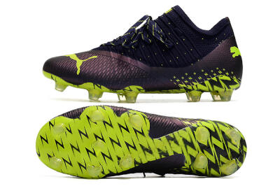 Men's Puma Future Z 1.3 Instinct FG Firm Ground Low-Tops Football Boots - Black/Green