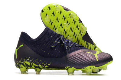 Men's Puma Future Z 1.3 Instinct FG Firm Ground Low-Tops Football Boots - Black/Green