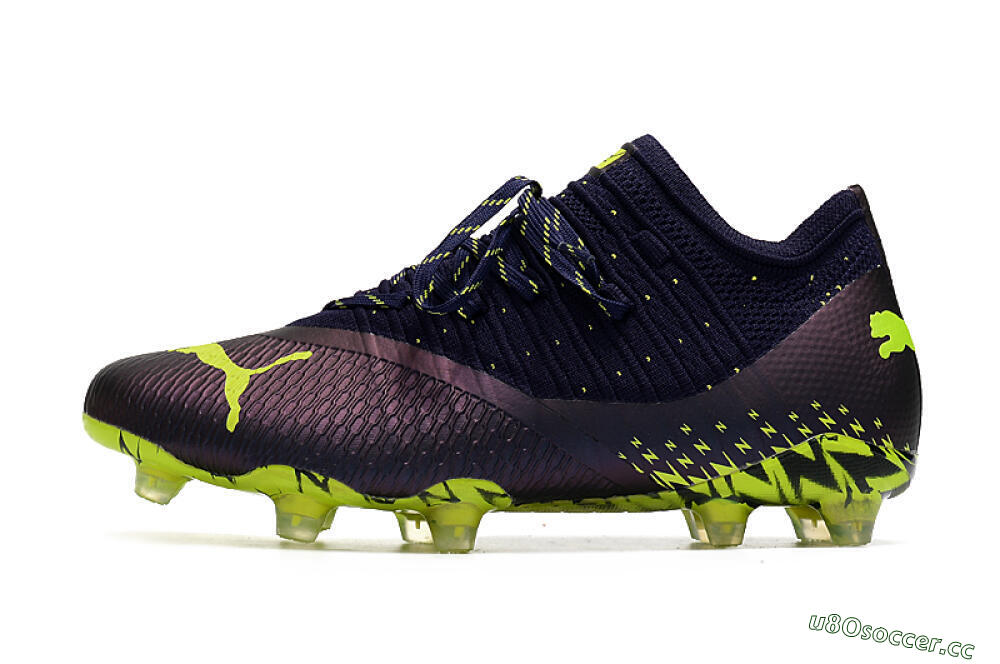 Men's Puma Future Z 1.3 Instinct FG Firm Ground Low-Tops Football Boots - Black/Green 0