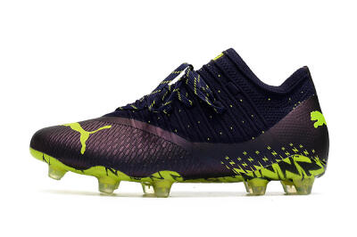 Men's Puma Future Z 1.3 Instinct FG Firm Ground Low-Tops Football Boots - Black/Green