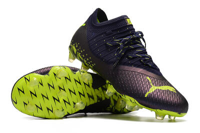 Men's Puma Future Z 1.3 Instinct FG Firm Ground Low-Tops Football Boots - Black/Green