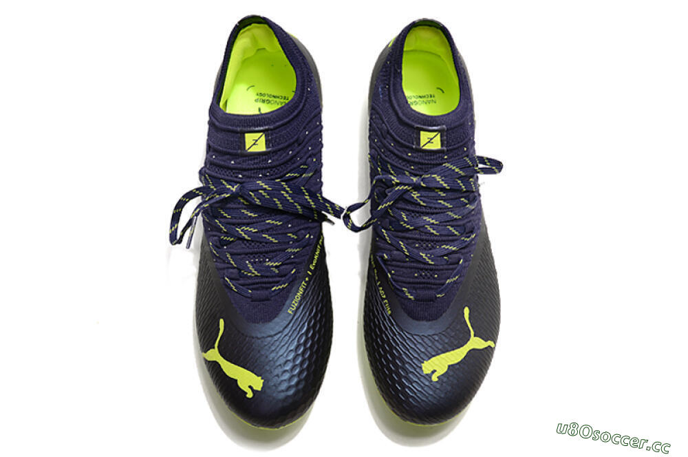 Men's Puma Future Z 1.3 Instinct FG Firm Ground Low-Tops Football Boots - Black/Green 6