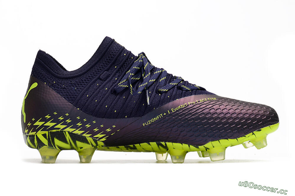 Men's Puma Future Z 1.3 Instinct FG Firm Ground Low-Tops Football Boots - Black/Green 8