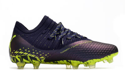Men's Puma Future Z 1.3 Instinct FG Firm Ground Low-Tops Football Boots - Black/Green