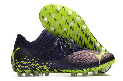 Men's Puma Future Z 1.3 Instinct MG Multi Ground Low-Tops Football Boots - Black/Green