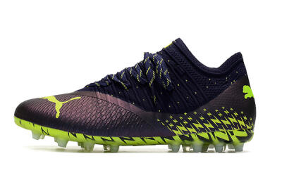 Men's Puma Future Z 1.3 Instinct MG Multi Ground Low-Tops Football Boots - Black/Green