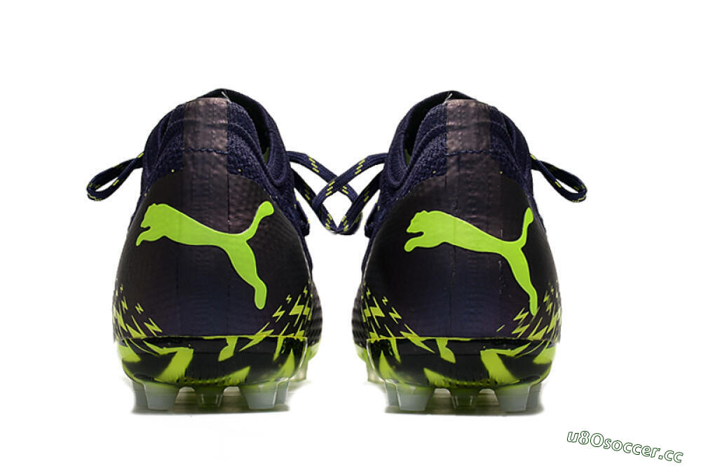 Men's Puma Future Z 1.3 Instinct MG Multi Ground Low-Tops Football Boots - Black/Green 4