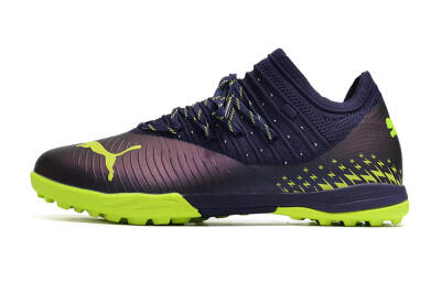 Men's Puma Future Z 1.3 Instinct TF Artificial Turf Low-Tops Football Shoes - Black/Green