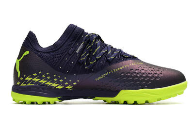 Men's Puma Future Z 1.3 Instinct TF Artificial Turf Low-Tops Football Shoes - Black/Green