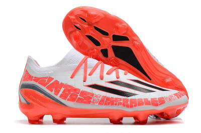 Men's Adidas X Speedportal.1 FG Firm Ground Low-Tops Football Boots - White/Orange