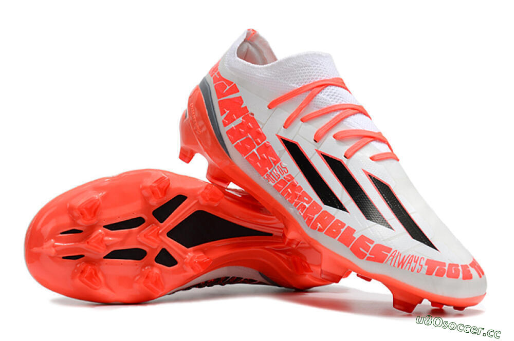 Men's Adidas X Speedportal.1 FG Firm Ground Low-Tops Football Boots - White/Orange 3