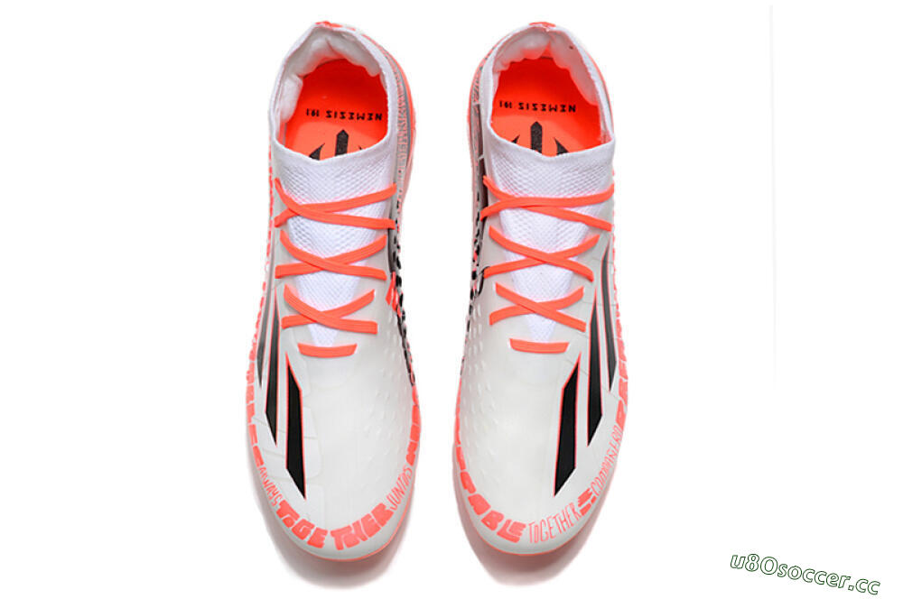 Men's Adidas X Speedportal.1 FG Firm Ground Low-Tops Football Boots - White/Orange 4