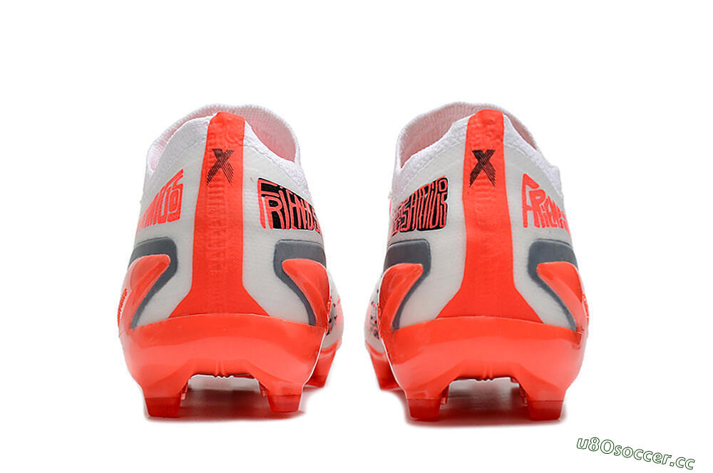 Men's Adidas X Speedportal.1 FG Firm Ground Low-Tops Football Boots - White/Orange 5