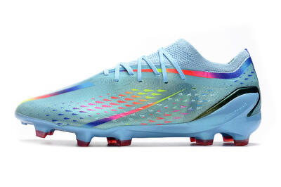 Men's Adidas X Speedportal.1 FG Firm Ground Low-Tops Football Boots - Blue/Pink