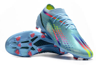 Men's Adidas X Speedportal.1 FG Firm Ground Low-Tops Football Boots - Blue/Pink