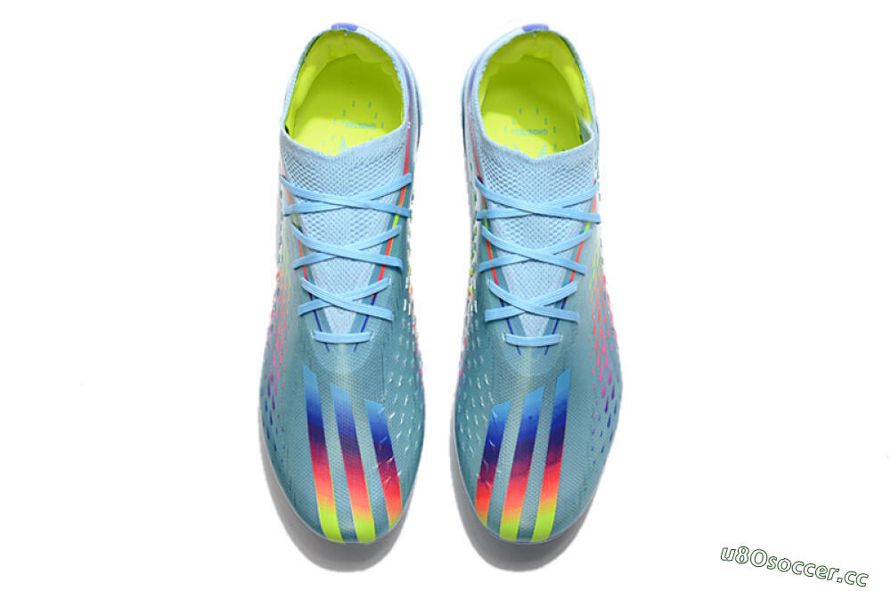 Men's Adidas X Speedportal.1 FG Firm Ground Low-Tops Football Boots - Blue/Pink 4