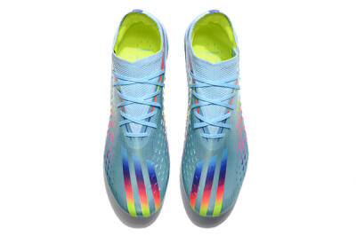Men's Adidas X Speedportal.1 FG Firm Ground Low-Tops Football Boots - Blue/Pink