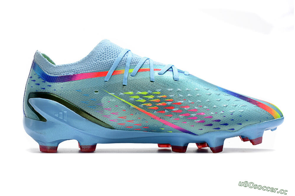 Men's Adidas X Speedportal.1 FG Firm Ground Low-Tops Football Boots - Blue/Pink 7