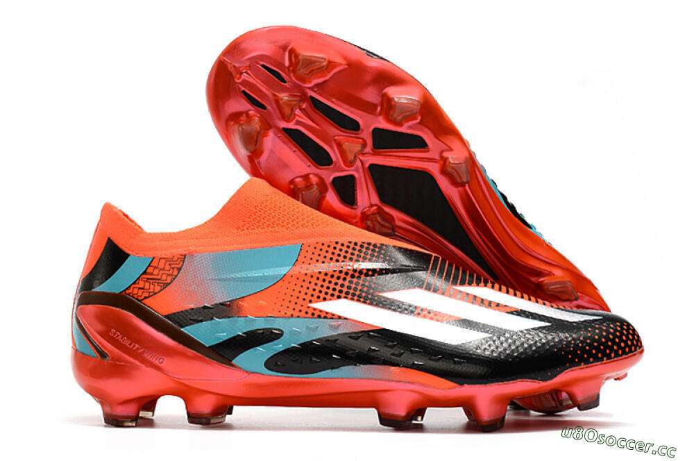 Men's Adidas X Speedportal+ FG Firm Ground Low-Tops Football Boots - Orange/Black 2