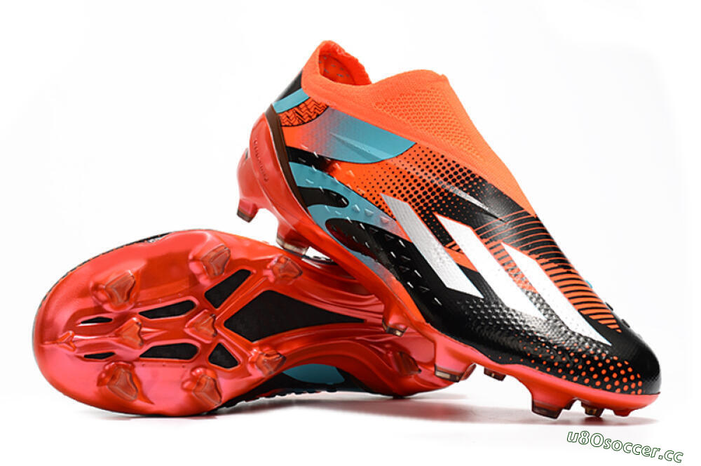 Men's Adidas X Speedportal+ FG Firm Ground Low-Tops Football Boots - Orange/Black 3