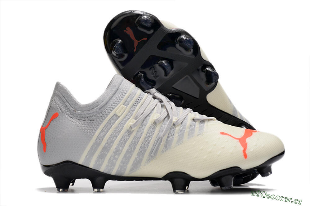 Men's Puma Future Z 1.3 Instinct FG Firm Ground Low-Tops Football Boots - Grey/White 2